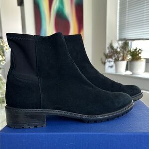 Stuart Weissman Black Suede Ankle Boots
